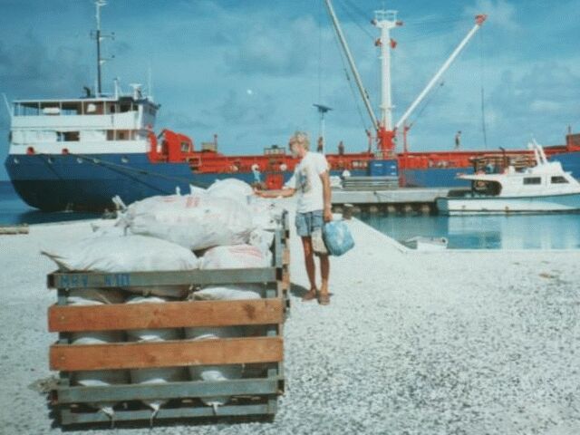 Jerry With Sacks of Copra